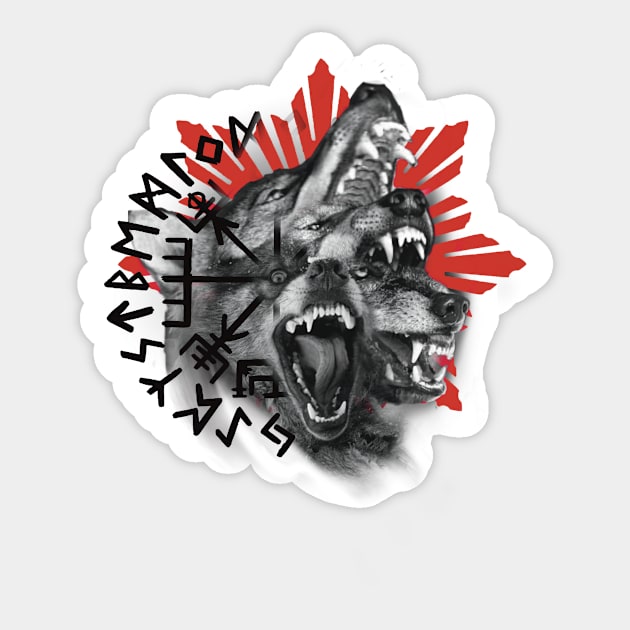 pagan wolf Sticker by Paskalamak